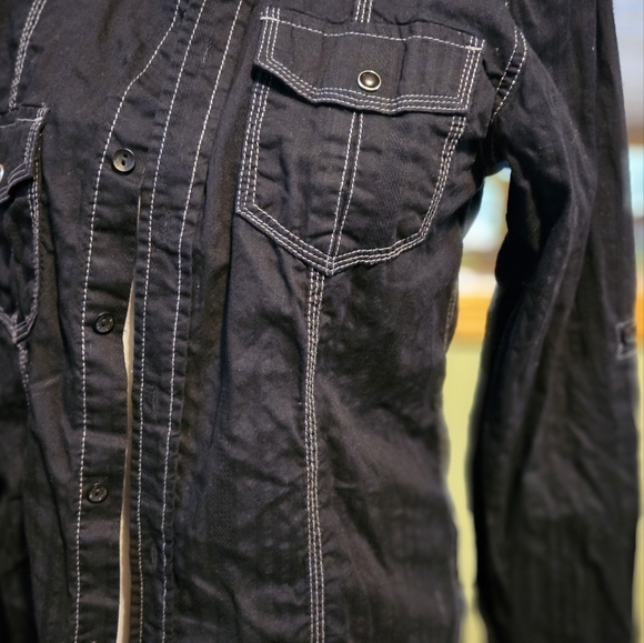 Surplus Men's Black Shirt Slim Fit Size Small - Picture 2 of 7